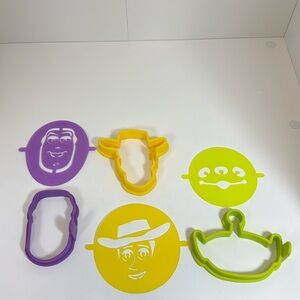 NWOT Pampered Chef Disney Toy Story Pancake Molds and Sugar Stencils